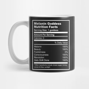 Melanin Goddess Nutrition Facts Mug